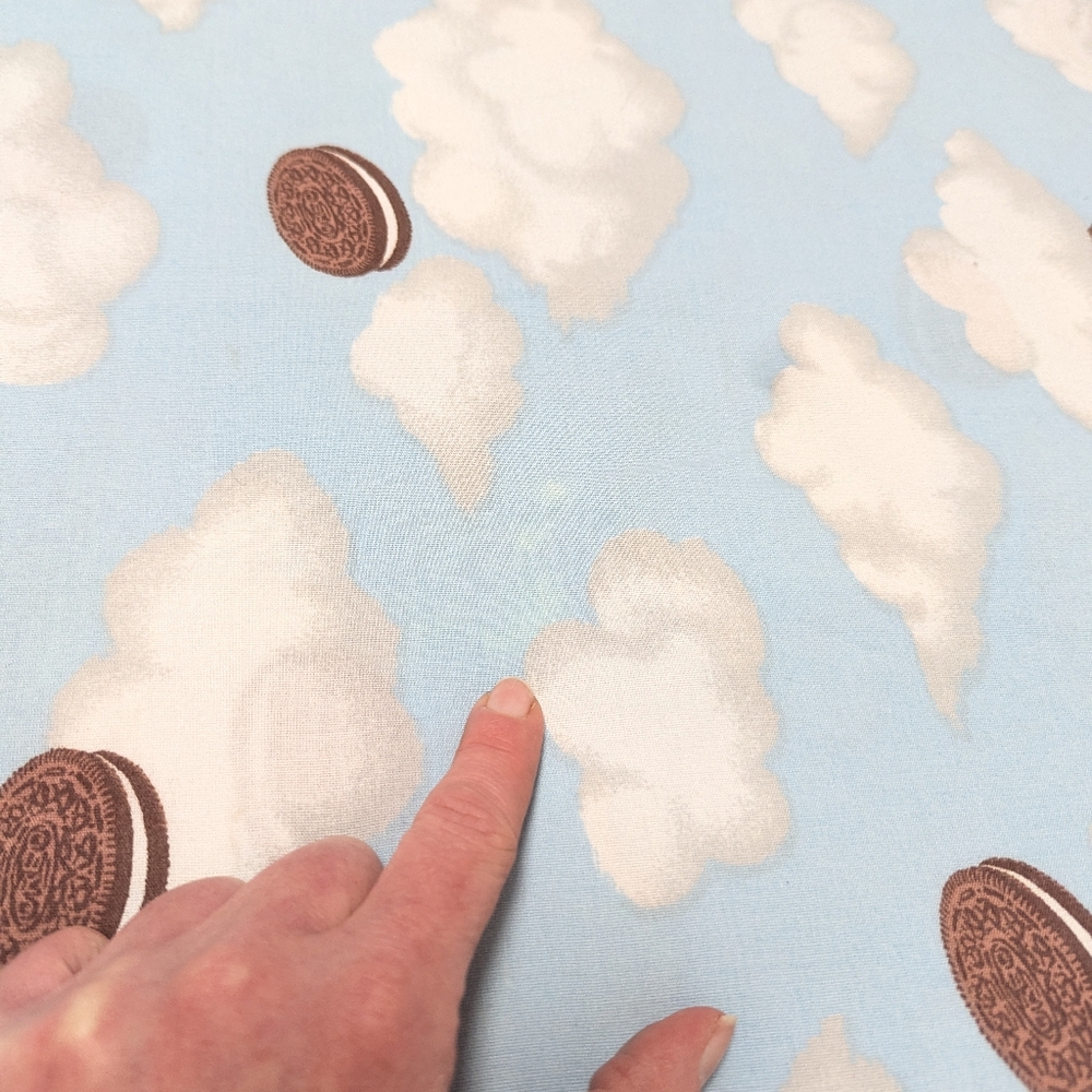Vintage "Dreaming Of Oreo" Cookie Clouds Springs Twin Flat Sheet 60" X 98" READ - Picture 6 of 8